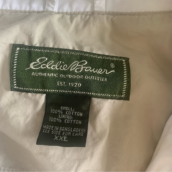 Eddie Bauer white short soft shell wind jacket womans size XXL 100% cotton - Picture 8 of 15